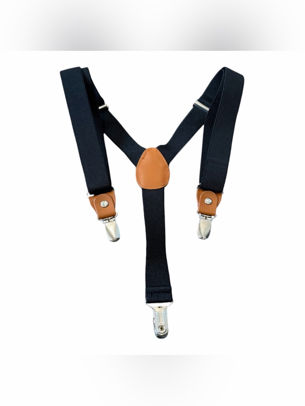 Kids Boys Suspenders - 33 Inch, Size 8-12 Years Metal Clips Elastic Adjustable